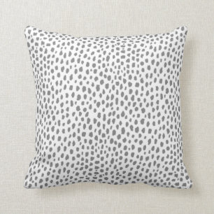 Coussin Zones dalmatiennes grises (gris/blanc)