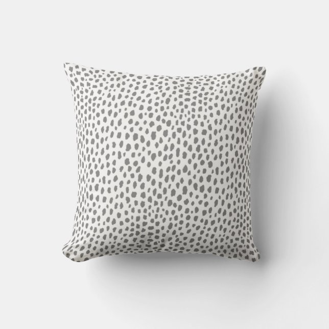 Coussin Zones grises de Dalmatie (gris/blanc) (Recto)