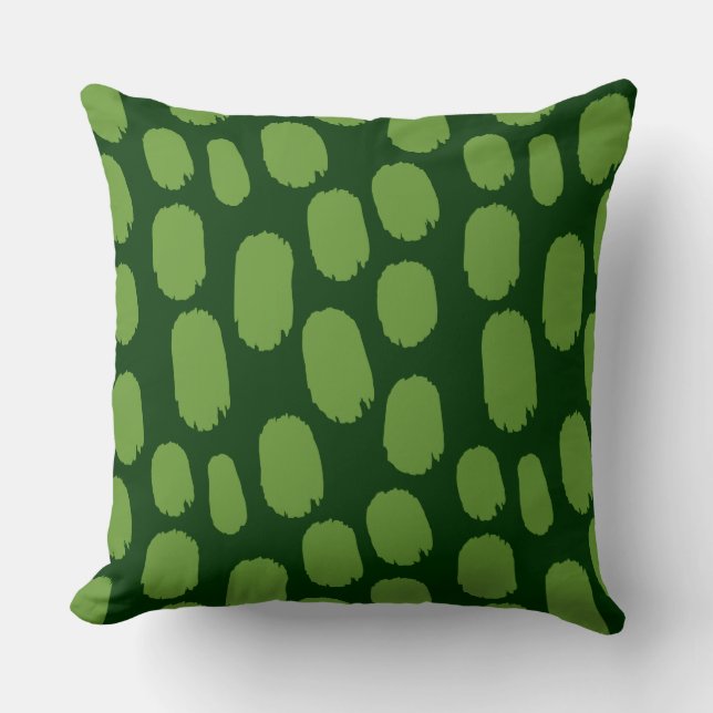 Coussin Zones peintes en gras - Vert Avocado sur Vert fonc (Recto)