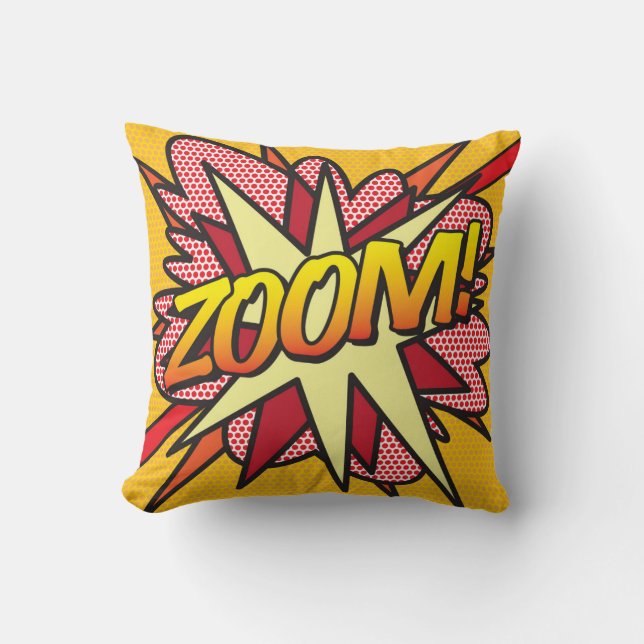 Coussin ZOOM Funny Cool Moderne Comédie Pop Art (Recto)