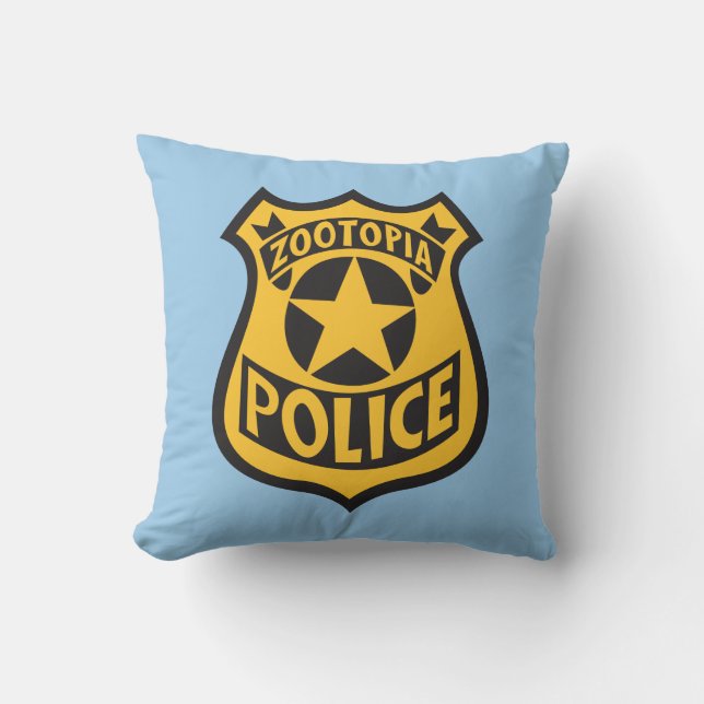 Coussin Zootopie| Insigne de police de Zootopia (Recto)