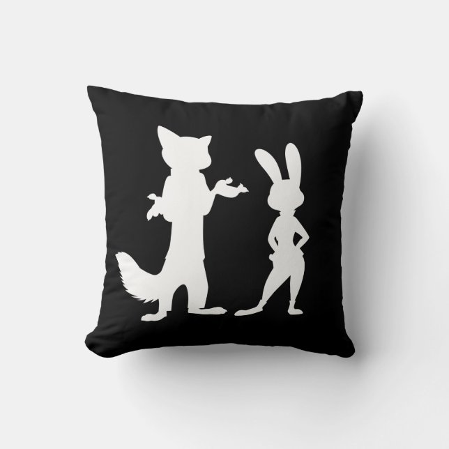 Coussin Zootopie| Judy et Nick Silhouette (Recto)