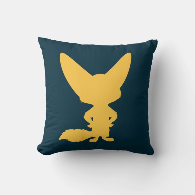 Coussin Zootopie| Silhouette Finnick (Recto)