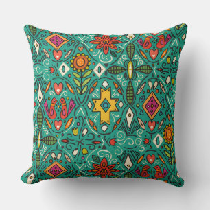 Coussin zoryana turquoise