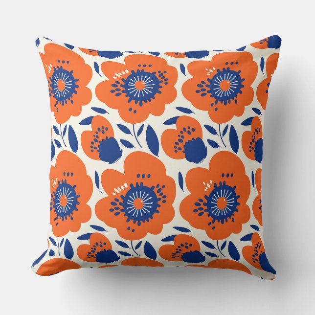 Coussins à fleurs orange (Recto)