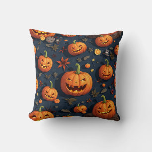 Coussins à motifs citrouilles et automne