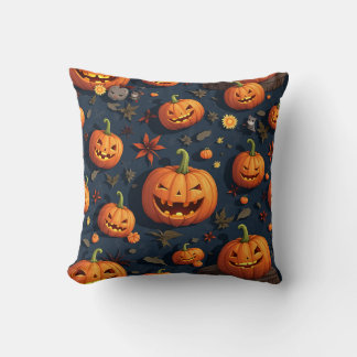 Coussins à motifs citrouilles et automne