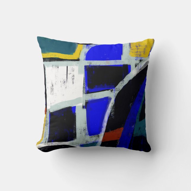 Coussins d'art moderne de bloc de couleur (Recto)