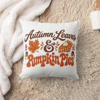 Coussins d'automne Feuilles de citrouille Tartes à