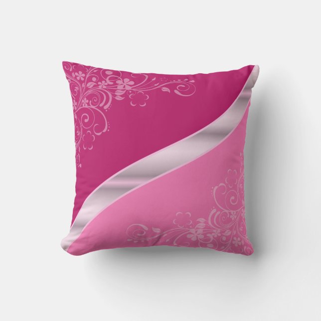 Coussins de design floral rose (Recto)