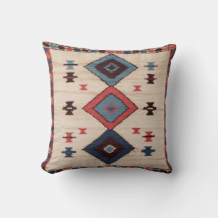 Coussins de Kilim blanc de Bohême : une fusion du 