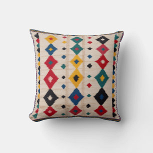 Coussins de Kilim blanc inspirés par les Berbères 