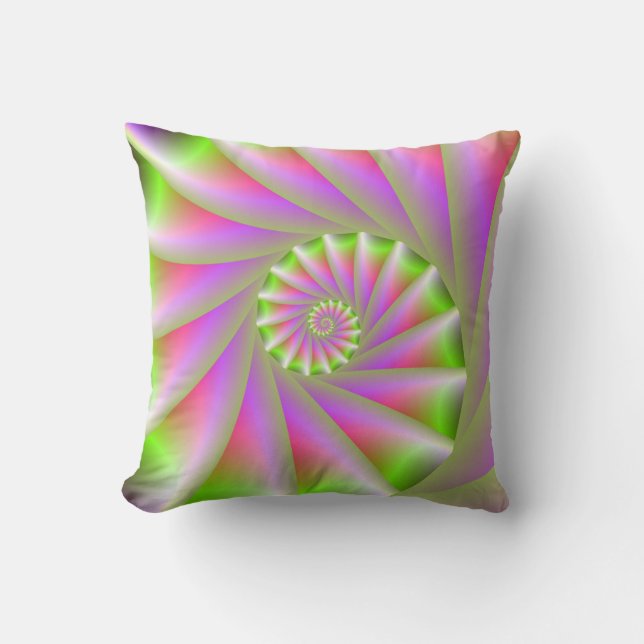 Coussins de la spirale rose et verte (Recto)