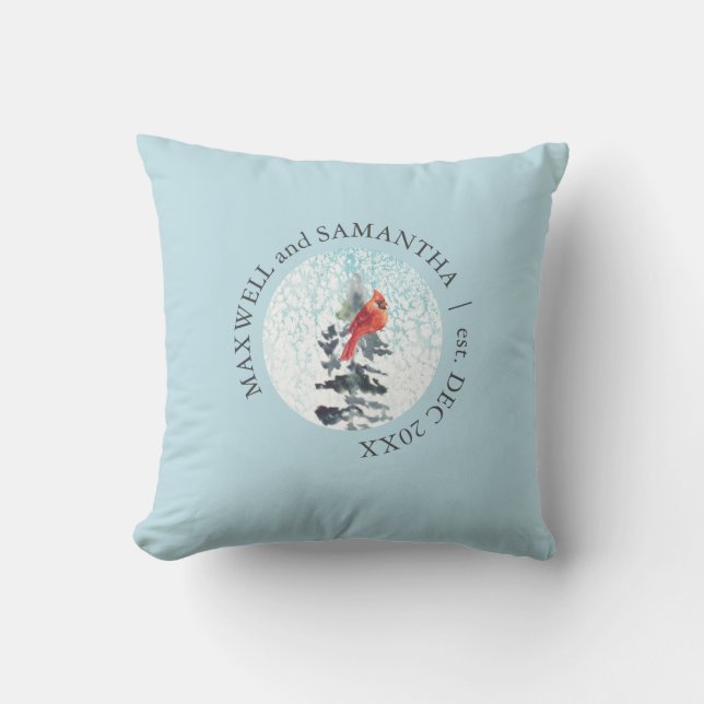 Coussins de Noël pour un Conte d'Hiver Jeune Marié (Recto)