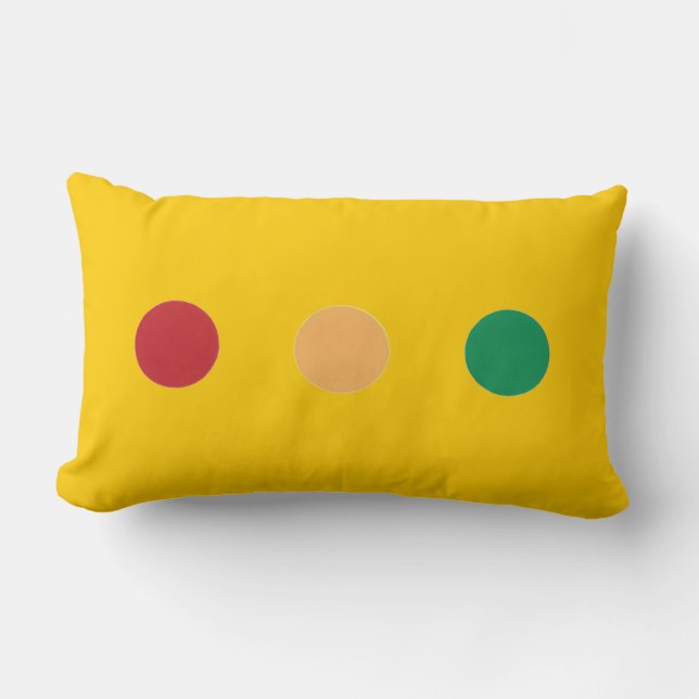 Coussins de rectangle de cercles de couleurs (Recto)