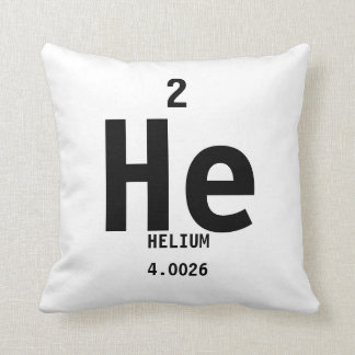 Coussins de Tableau périodique - hélium