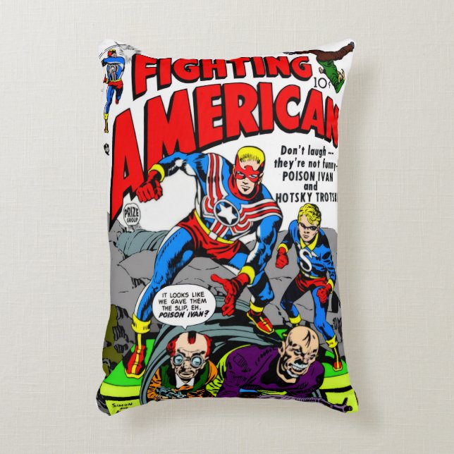 Coussins Décoratifs 1950's 'Fighting American' Pillow  (Devant(Vertical))