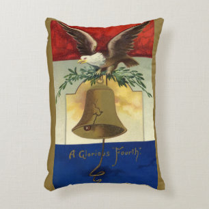 Coussins Décoratifs 4 juillet vintage avec aigle et cloche de la liber