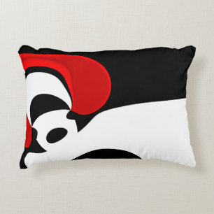 Coussins Décoratifs À M. Redd : Abstrait noir, blanc et rouge