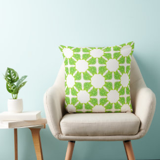Coussins décoratifs à motif géométrique feuille/fl