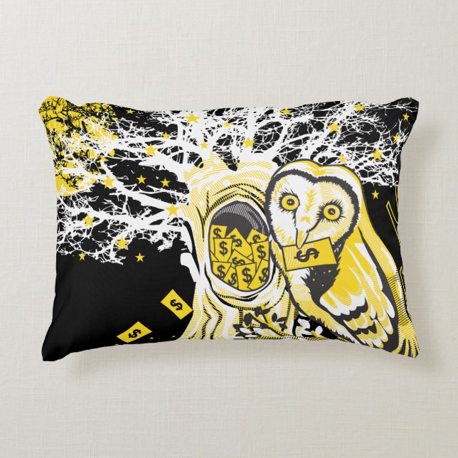 Coussins Décoratifs Accent Pillow – Urban Tree Owl & Wealth Surreal  (Devant)