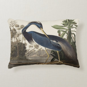 Coussins Décoratifs Aigrette de Louisiane vintage Audubon Art ornithol