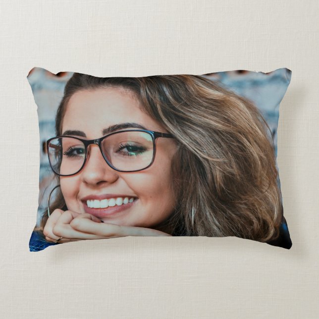Coussins Décoratifs Ajouter votre propre photo personnalisée double fa (Devant)