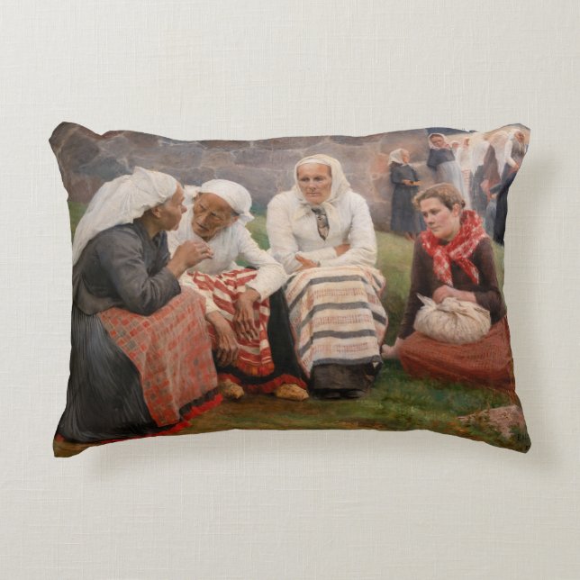 Coussins Décoratifs Albert Edelfeel - Femmes à l'extérieur de l'église (Devant)