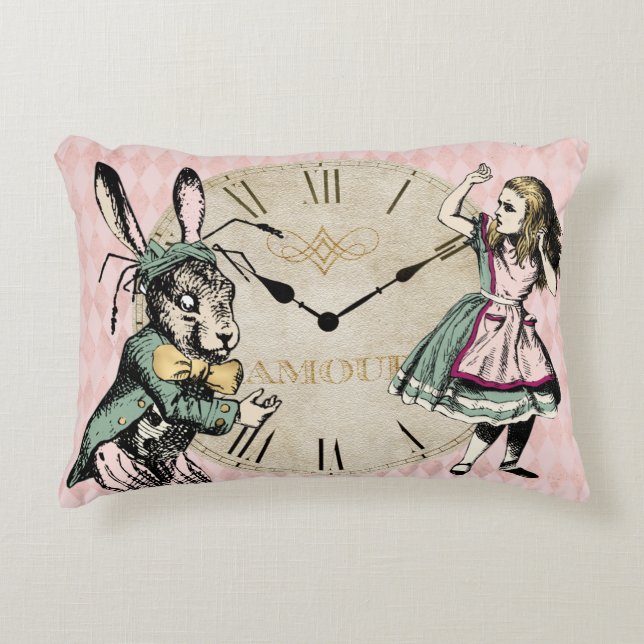 Coussins Décoratifs Alice et le lapin (Devant)