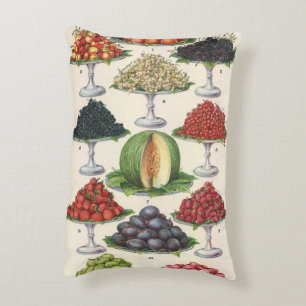 Coussins Décoratifs Aliments Anciens Fruits Assortis sur Plateaux pour