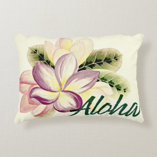 Coussins Décoratifs Aloha Plumeria (Devant)