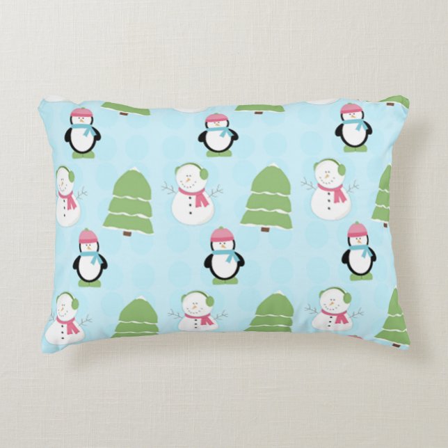 Coussins Décoratifs Amis d'hiver (Devant)
