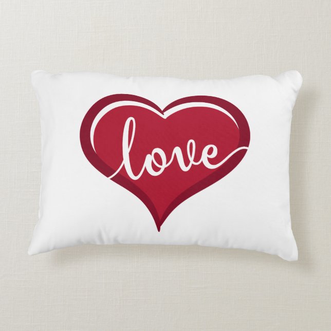 Coussins Décoratifs amour dans les valentines cardiaques (Dos)