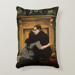 Coussins Décoratifs Amour et romance vintage, baiser de cheminée roman