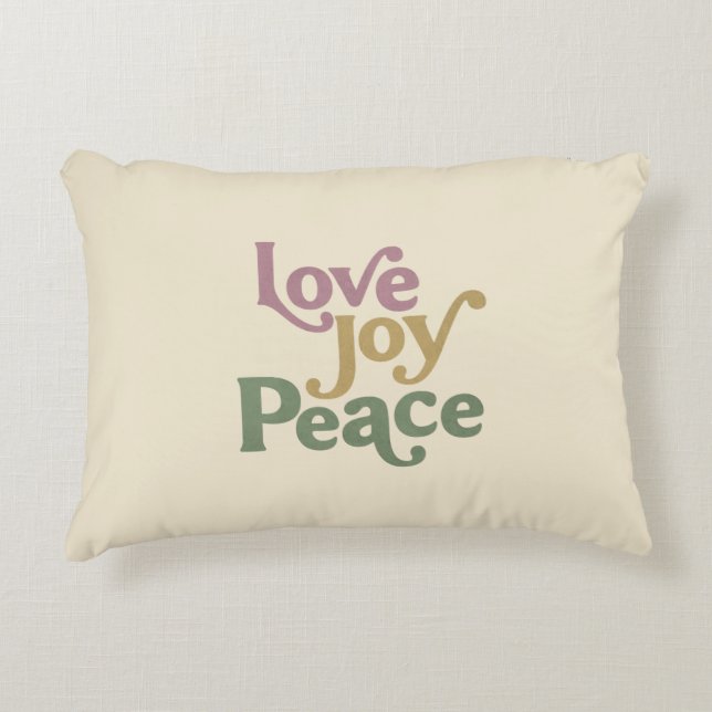 Coussins Décoratifs Amour Joie Paix (Devant)