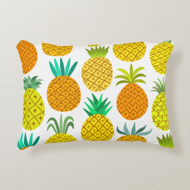 Coussins Décoratifs Ananas Isolé : Motif Vintage sans joint. (Devant)