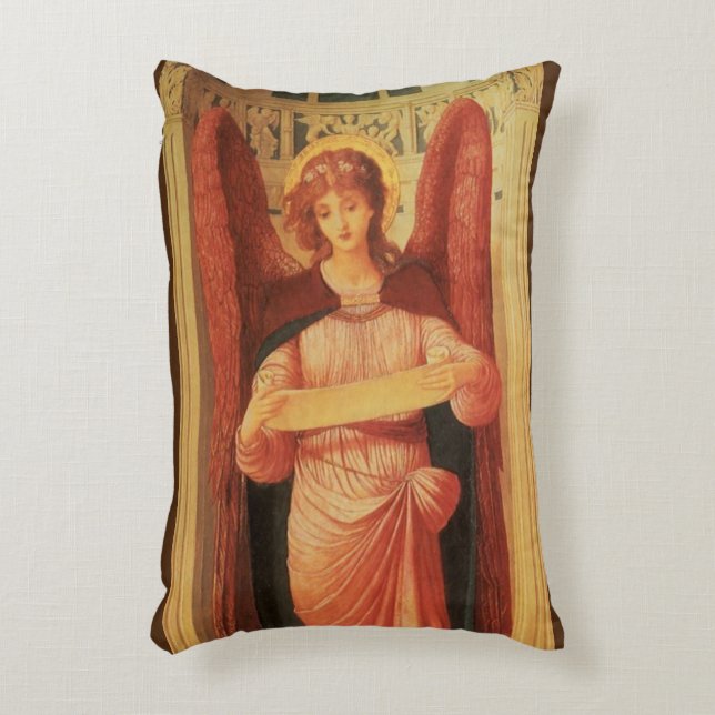 Coussins Décoratifs Ange avec un rouleau par John Melhuish Strudwick (Devant(Vertical))