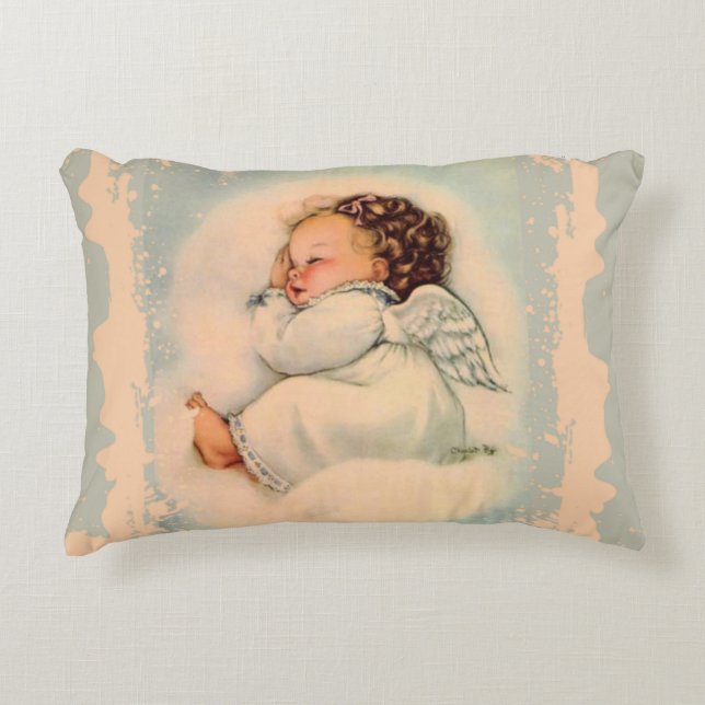 Coussins Décoratifs Ange de bébé de sommeil (Devant)