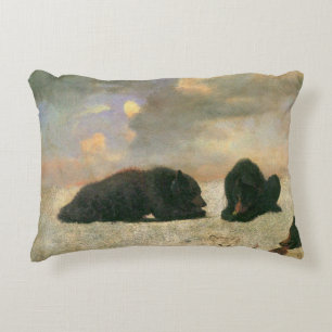 Coussins Décoratifs Animaux Vintage, Grizzlis par Albert Bierstadt