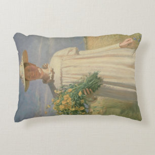 Coussins Décoratifs Anna Ancher retournant de la fleur Picking, 1902