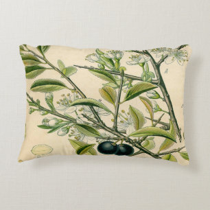 Coussins Décoratifs Antique Blackthorn Botanique Imprimé Fleur Berry