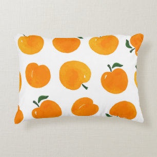 Coussins Décoratifs Apricots Aquarelle Blanc Arrière - plan Vintage