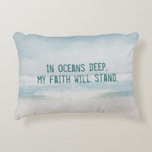 Coussins Décoratifs Aquarelle de Surf océanique avec citation