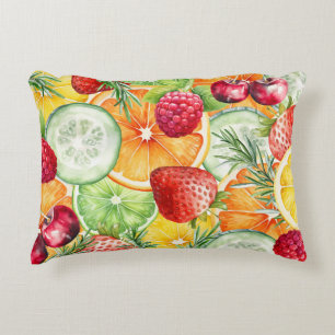 Coussins Décoratifs Aquarelle Décor Fruit Été