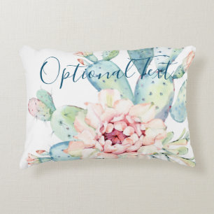 Coussins Décoratifs Aquarelle douce Pastel Blooming Cactus