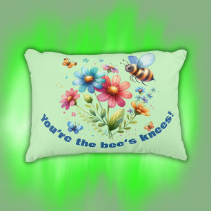 Coussins Décoratifs Aquarelle florale Monogramme Vous êtes les genoux 