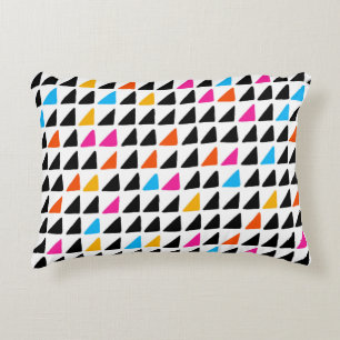 Coussins Décoratifs Aquarelle motif moderne avec triangles bleus. Mer