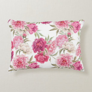 Coussins Décoratifs Aquarelle Peoné rose : Élégance florale