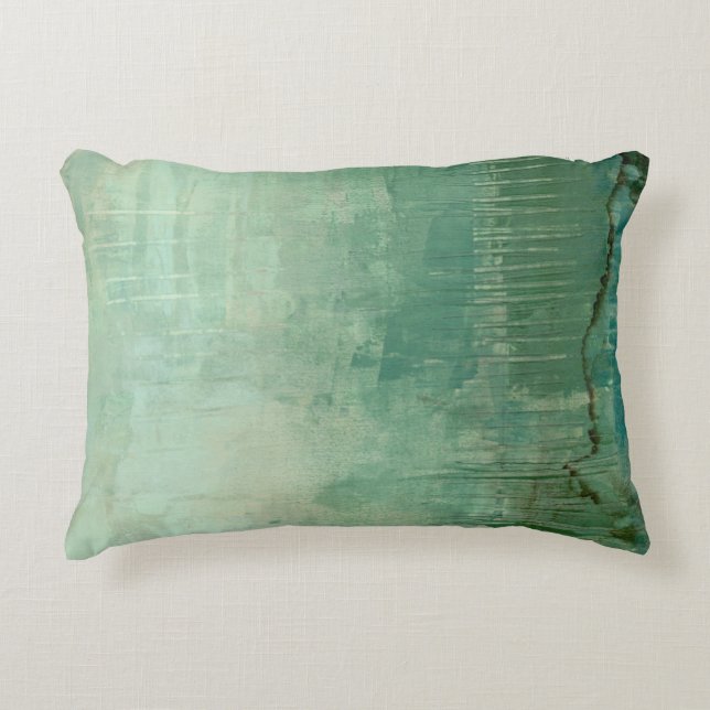 Coussins Décoratifs Aquarelle verte contemporaine (Devant)