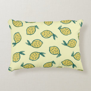 Coussins Décoratifs Arrière - plan jaune aux citrons. Citron. arrièr